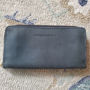 Portland Leather Goods Accordion Zip Wallet Storm
